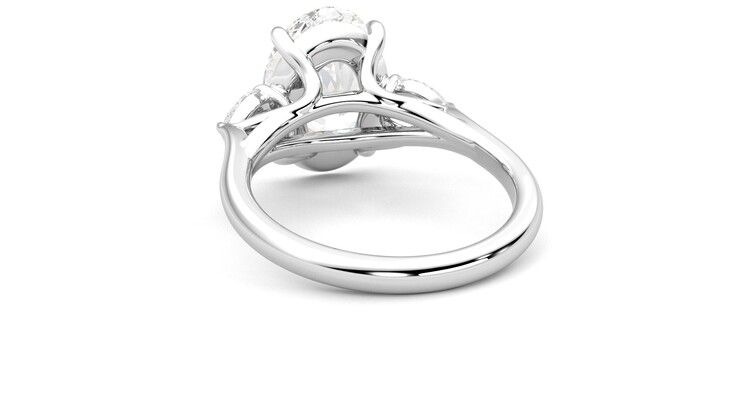 Taylor & Hart Affinity Oval Engagement Ring 360 degree image 16
