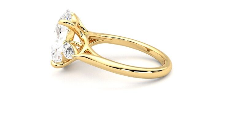 Taylor & Hart Affinity Oval Engagement Ring 360 degree image 20