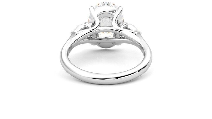 Taylor & Hart Affinity Oval Engagement Ring 360 degree image 15