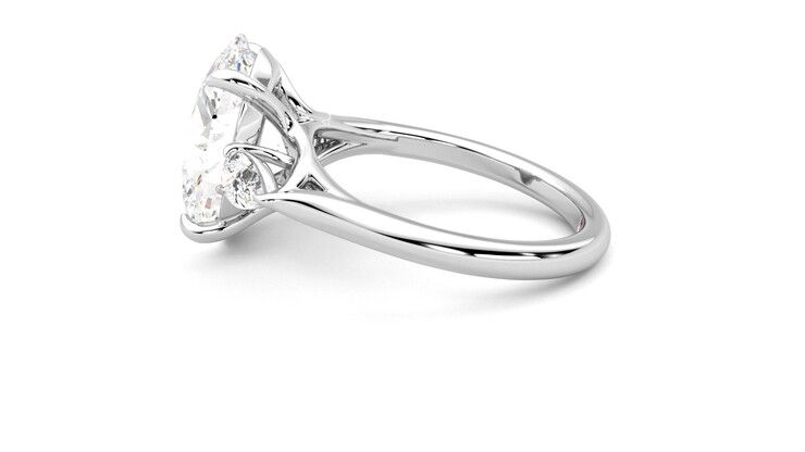 Taylor & Hart Affinity Oval Engagement Ring 360 degree image 20