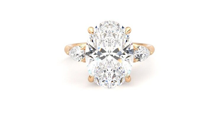 Taylor & Hart Affinity Oval Engagement Ring 360 degree image 0