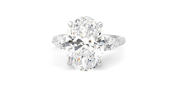 Taylor & Hart Affinity Oval Engagement Ring 360 degree image 28
