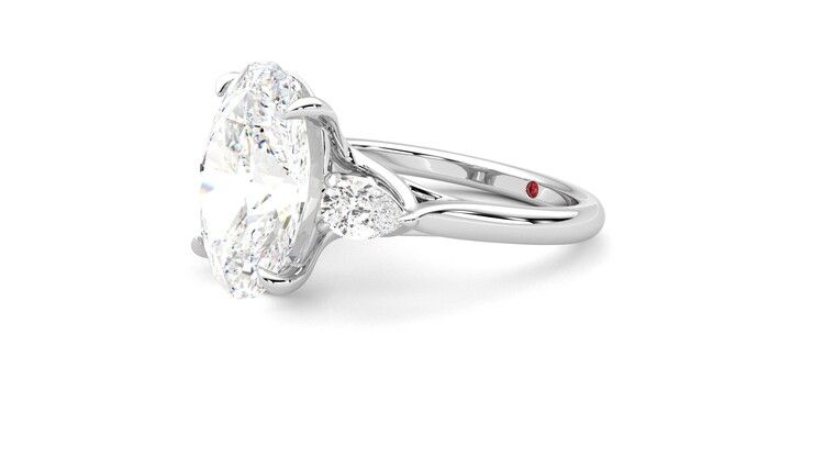 Taylor & Hart Affinity Oval Engagement Ring 360 degree image 23