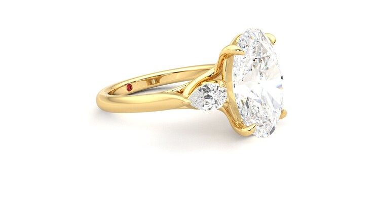Taylor & Hart Affinity Oval Engagement Ring 360 degree image 7