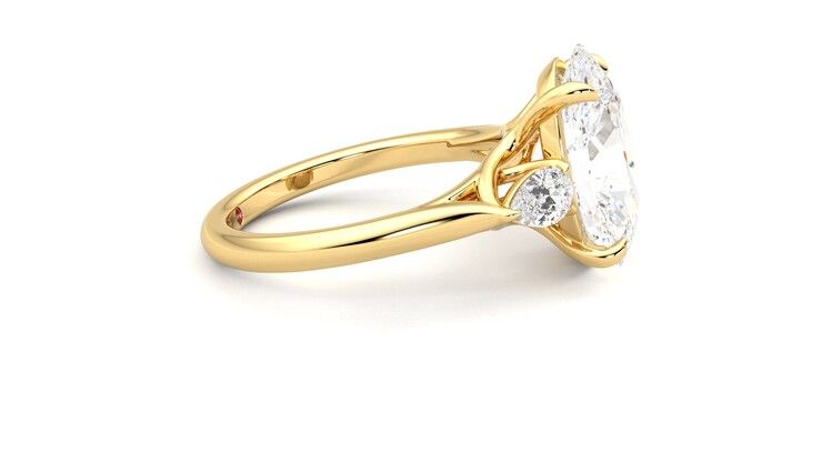 Taylor & Hart Affinity Oval Engagement Ring 360 degree image 9