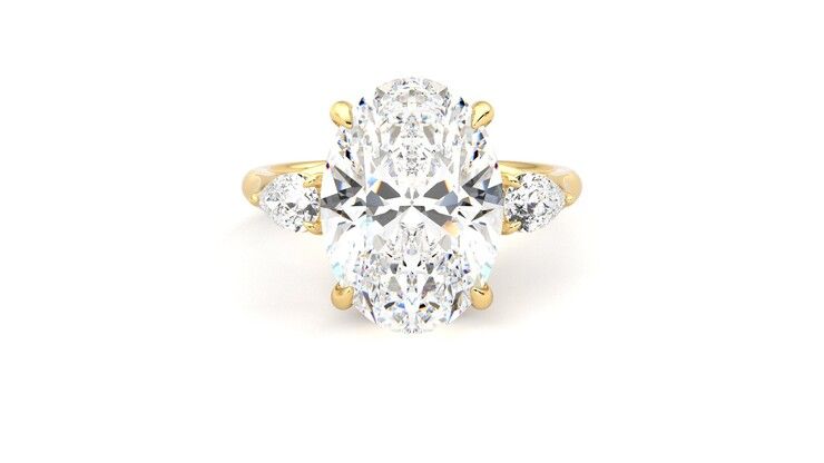 Taylor & Hart Affinity Oval Engagement Ring 360 degree image 0