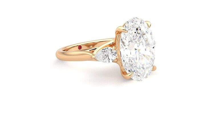Taylor & Hart Affinity Oval Engagement Ring 360 degree image 6