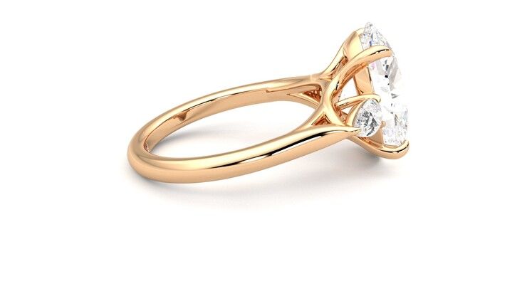 Taylor & Hart Affinity Oval Engagement Ring 360 degree image 10