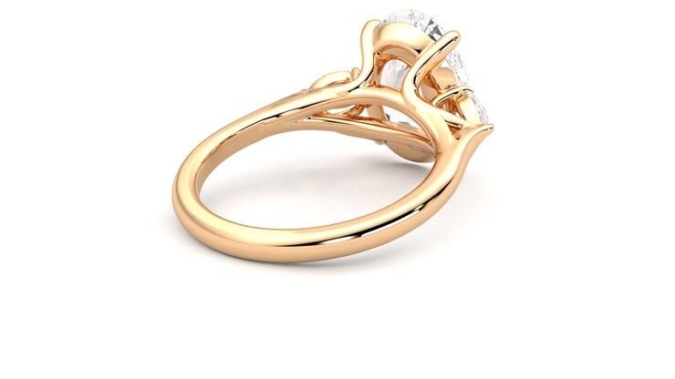 Taylor & Hart Affinity Oval Engagement Ring 360 degree image 13