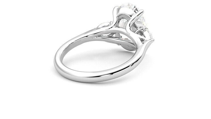 Taylor & Hart Affinity Oval Engagement Ring 360 degree image 13