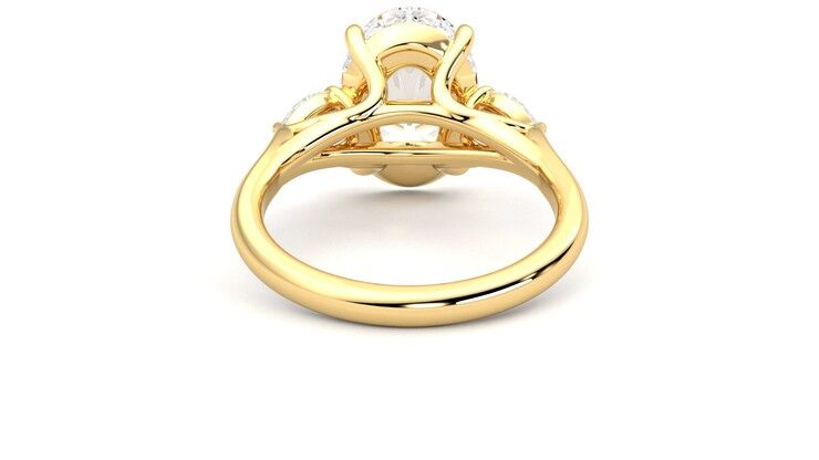 Taylor & Hart Affinity Oval Engagement Ring 360 degree image 15