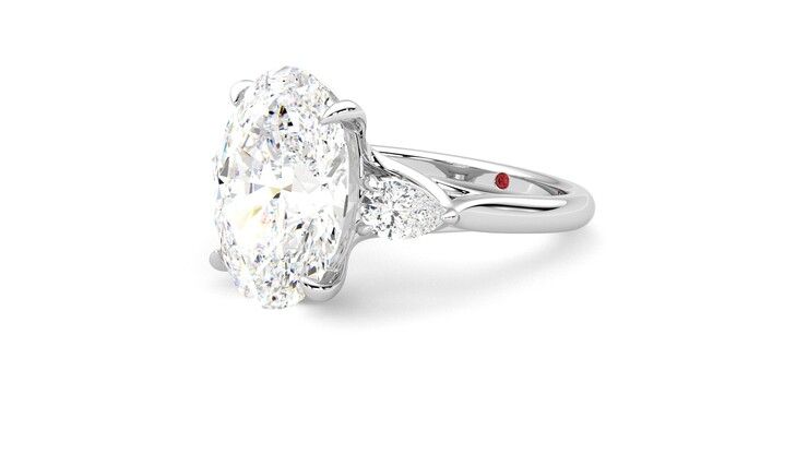 Taylor & Hart Affinity Oval Engagement Ring 360 degree image 24