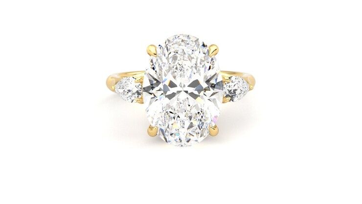 Taylor & Hart Affinity Oval Engagement Ring 360 degree image 1
