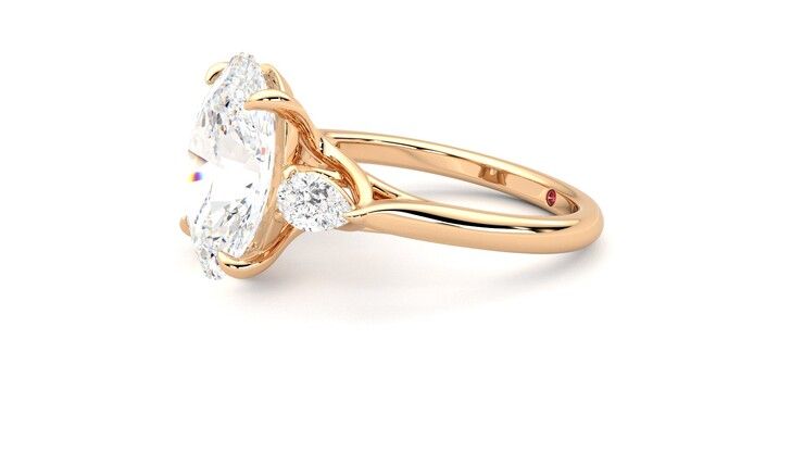 Taylor & Hart Affinity Oval Engagement Ring 360 degree image 22