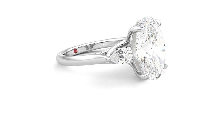 Taylor & Hart Affinity Oval Engagement Ring 360 degree image 7