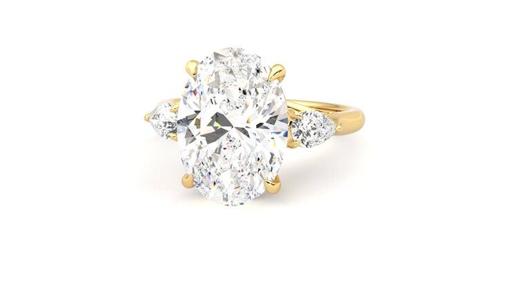 Taylor & Hart Affinity Oval Engagement Ring 360 degree image 27