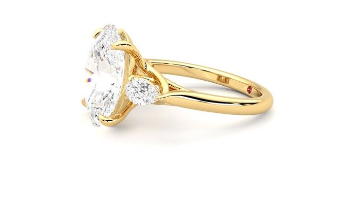 Taylor & Hart Affinity Oval Engagement Ring 360 degree image 22