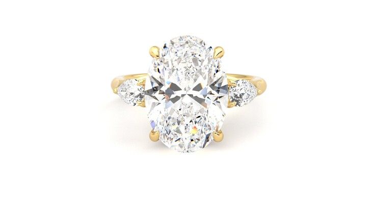 Taylor & Hart Affinity Oval Engagement Ring 360 degree image 29
