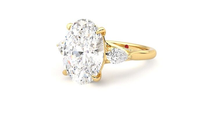 Taylor & Hart Affinity Oval Engagement Ring 360 degree image 25
