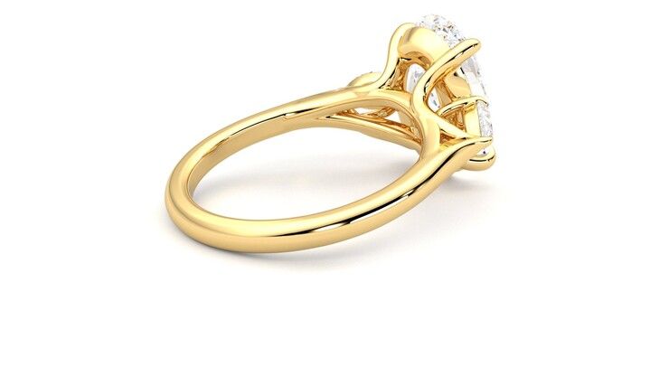 Taylor & Hart Affinity Oval Engagement Ring 360 degree image 12