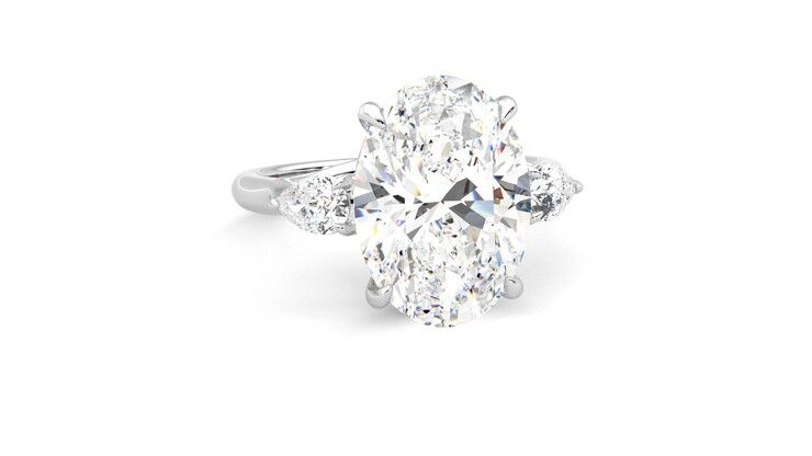 Taylor & Hart Affinity Oval Engagement Ring 360 degree image 3
