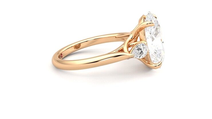 Taylor & Hart Affinity Oval Engagement Ring 360 degree image 9