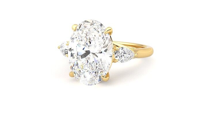 Taylor & Hart Affinity Oval Engagement Ring 360 degree image 26