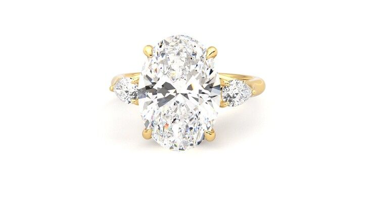 Taylor & Hart Affinity Oval Engagement Ring 360 degree image 28