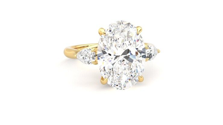 Taylor & Hart Affinity Oval Engagement Ring 360 degree image 3