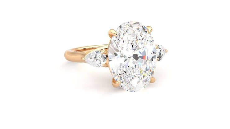 Taylor & Hart Affinity Oval Engagement Ring 360 degree image 4