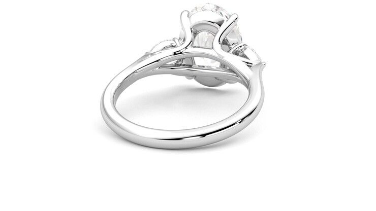 Taylor & Hart Affinity Oval Engagement Ring 360 degree image 14