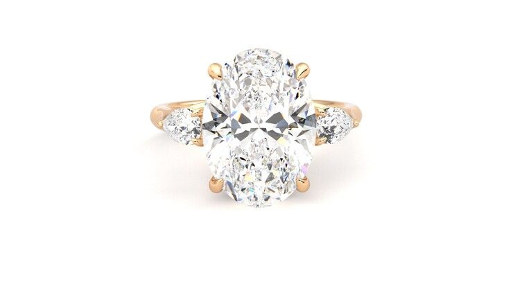Taylor & Hart Affinity Oval Engagement Ring 360 degree image 1