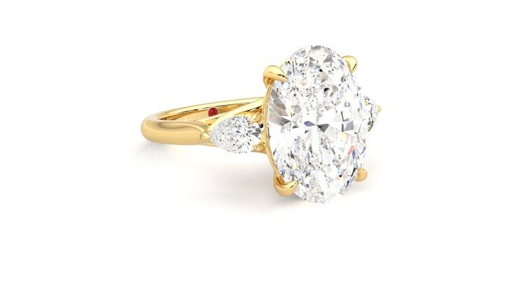 Taylor & Hart Affinity Oval Engagement Ring 360 degree image 5