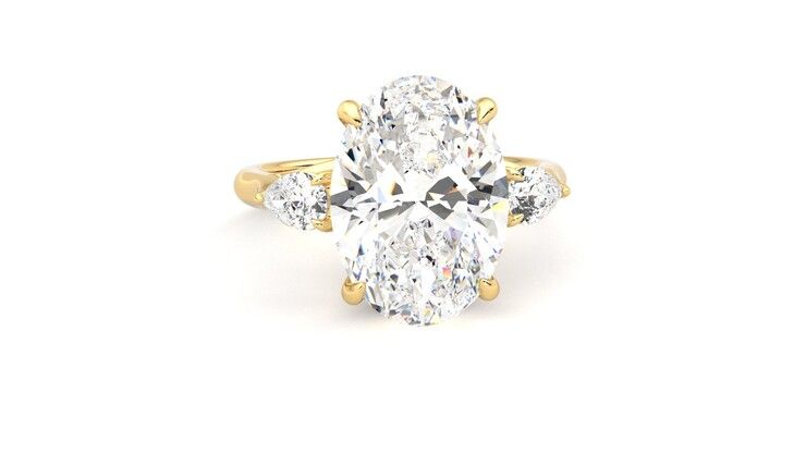 Taylor & Hart Affinity Oval Engagement Ring 360 degree image 2