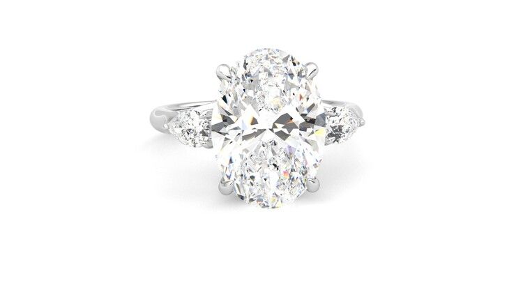 Taylor & Hart Affinity Oval Engagement Ring 360 degree image 2