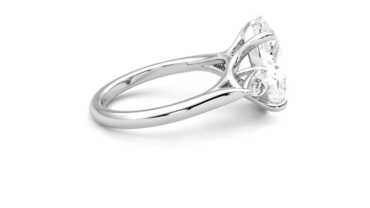 Taylor & Hart Affinity Oval Engagement Ring 360 degree image 10
