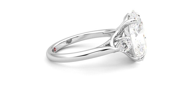 Taylor & Hart Affinity Oval Engagement Ring 360 degree image 9