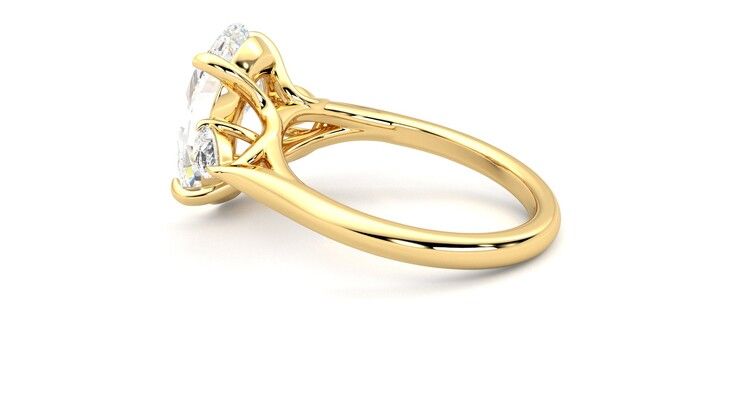 Taylor & Hart Affinity Oval Engagement Ring 360 degree image 19