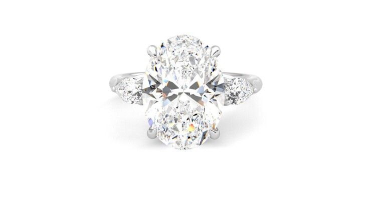 Taylor & Hart Affinity Oval Engagement Ring 360 degree image 29