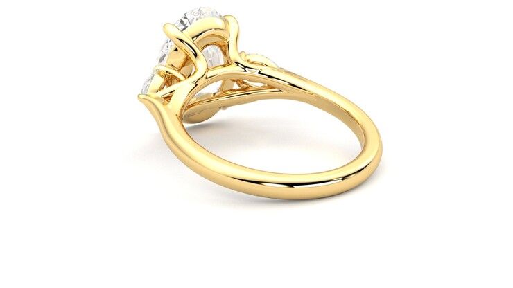 Taylor & Hart Affinity Oval Engagement Ring 360 degree image 17