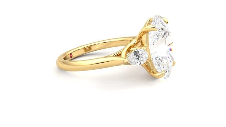 Taylor & Hart Affinity Oval Engagement Ring 360 degree image 8