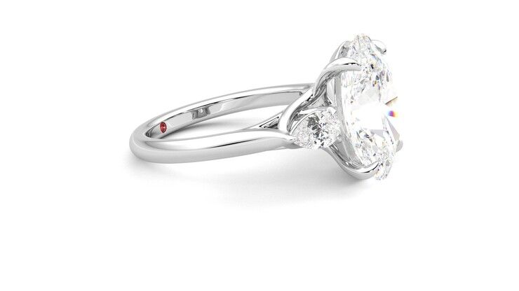 Taylor & Hart Affinity Oval Engagement Ring 360 degree image 8
