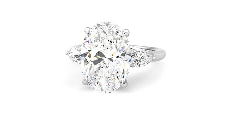 Taylor & Hart Affinity Oval Engagement Ring 360 degree image 27