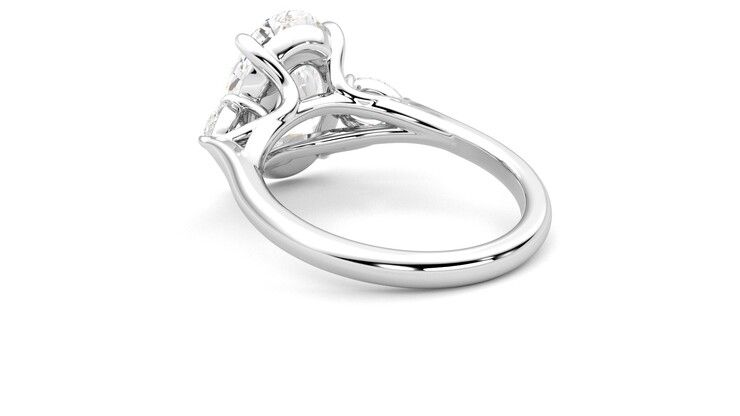 Taylor & Hart Affinity Oval Engagement Ring 360 degree image 17