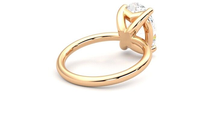Taylor & Hart Demure Oval Engagement Ring 360 degree image 13