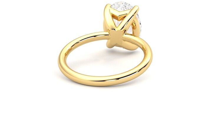Taylor & Hart Demure Oval Engagement Ring 360 degree image 14