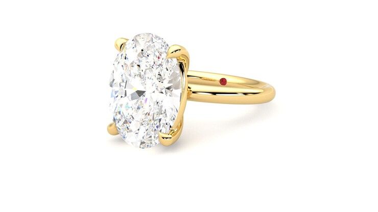 Taylor & Hart Demure Oval Engagement Ring 360 degree image 25