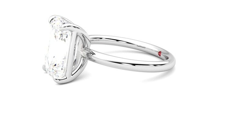 Taylor & Hart Demure Emerald Engagement Ring 360 degree image 22