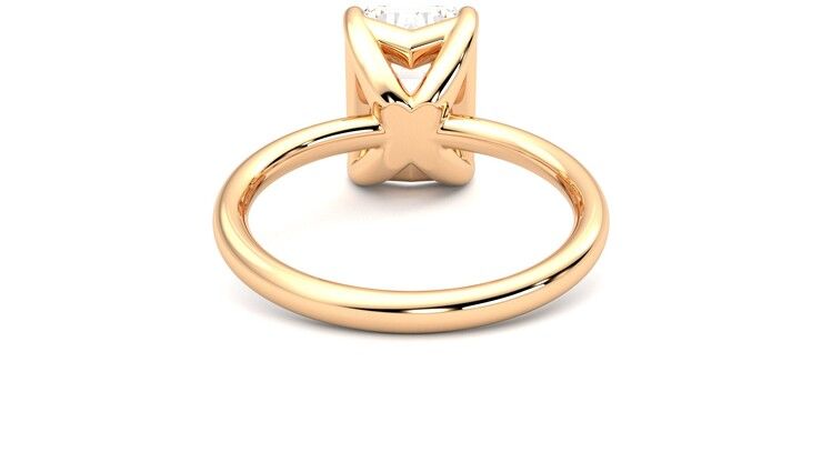Taylor & Hart Demure Emerald Engagement Ring 360 degree image 15