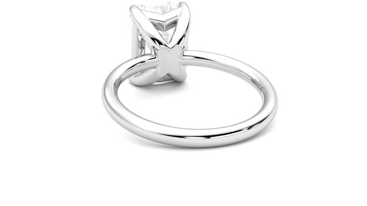 Taylor & Hart Demure Emerald Engagement Ring 360 degree image 16